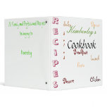 Cookbook with Zing binders