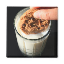 Cookie and a Glass of Milk Magnet by MichaelFelix Cookie and a Glass of Milk Magnet