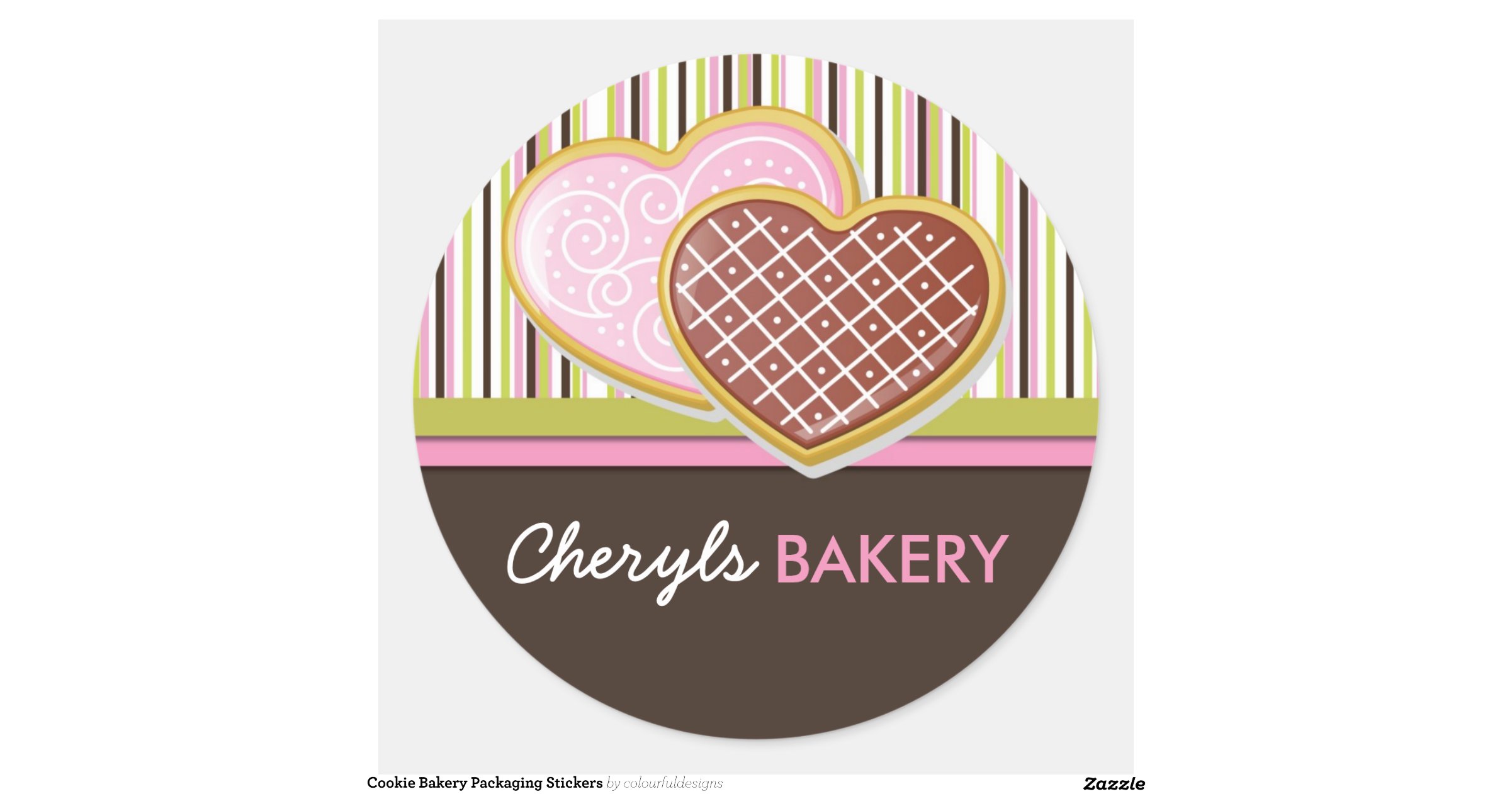 Cookie Bakery Packaging Stickers Zazzle