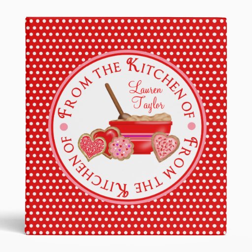 Cookie Baking Polka Dot Recipe Binder