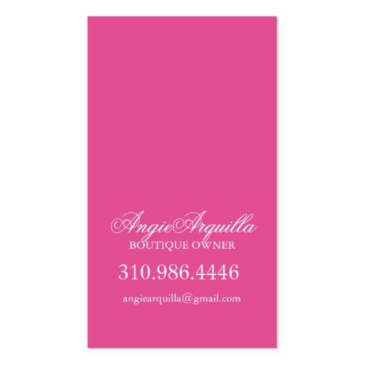 Cookie Business Cards (back side)