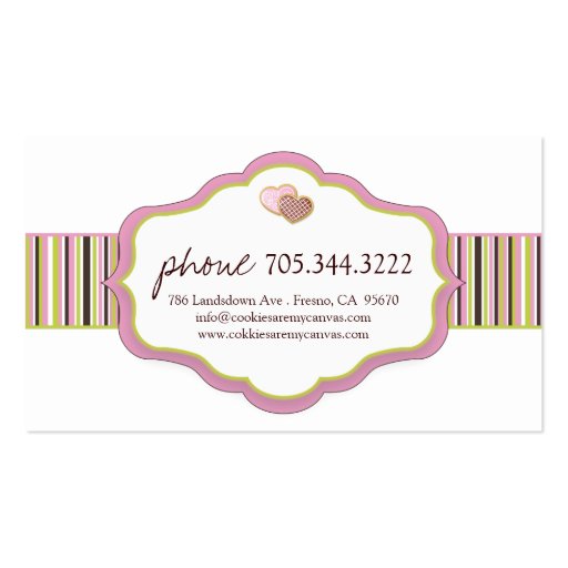 Cookie Business Cards (back side)