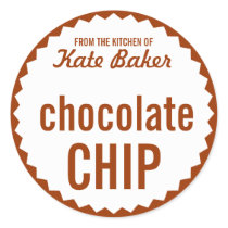 Cookie Exchange Bake Sale Label Template Round Stickers