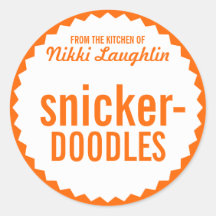Cookie Exchange Bake Sale Label Template Round Stickers