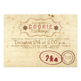 Cookie Exchange Recipe Card Invitation