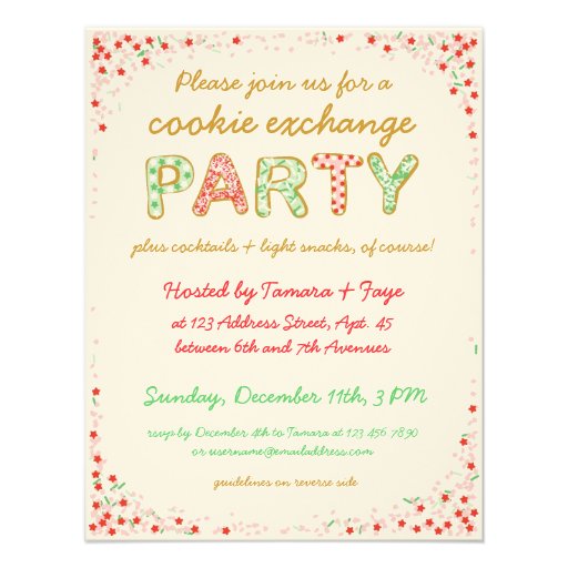 Cookie Exchange Swap Party Invite w/ Instructions