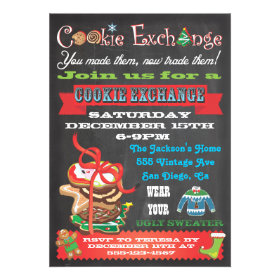 Cookie Exchange/ Ugly Sweater Party Invitations