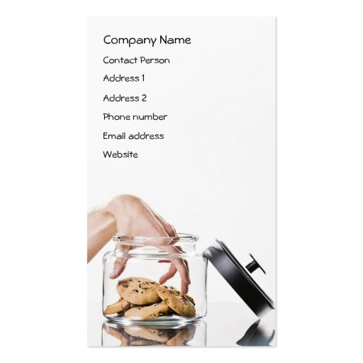 Cookie Jar Profile Card - Two--sided Business Card Template (front side)