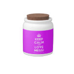 [Crown] keep calm and love messi  Cookie Jars Candy Dishes