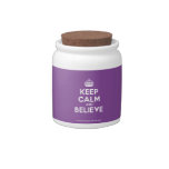 [Crown] keep calm and believe  Cookie Jars Candy Dishes
