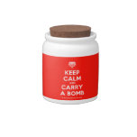[Crown upside down] keep calm and carry a bomb  Cookie Jars Candy Dishes