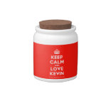 [Crown] keep calm and love kevin  Cookie Jars Candy Dishes