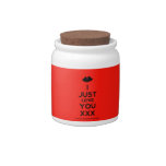[Two hearts] i just love you xxx  Cookie Jars Candy Dishes