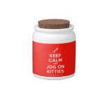 [Skateboard] keep calm and jog on kitties  Cookie Jars Candy Dishes