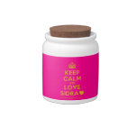 [Crown] keep calm and love sidra [Love heart]  Cookie Jars Candy Dishes
