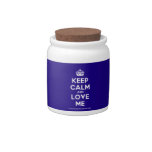 [Crown] keep calm and love me  Cookie Jars Candy Dishes