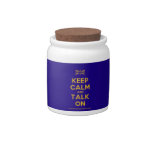 [UK Flag] keep calm and talk on  Cookie Jars Candy Dishes