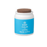 [Crown] keep calm and love man city  Cookie Jars Candy Dishes