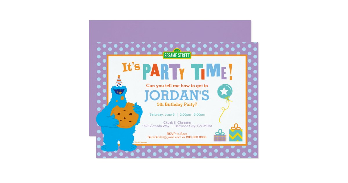 Cookie Monster Birthday Card | Zazzle