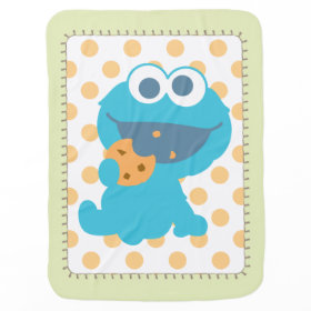Cookie Monster Eating Cookie Baby Blankets