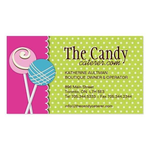 Cookie Pops Business Cards (front side)