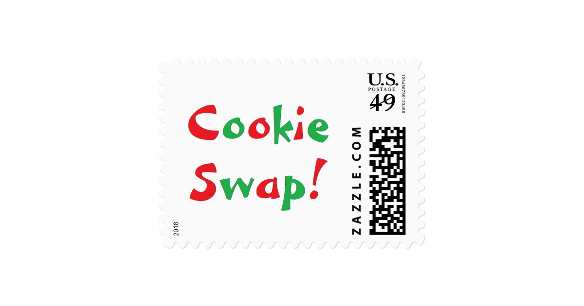"Cookie Swap!" Postage Stamps Zazzle