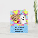 Cookies and Milk Valentine Card