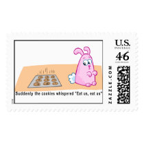 Cookies and Pink Bunny postage by Onno_Animation Cookies and Pink Bunny postage
