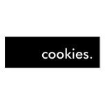 cookies. business cards