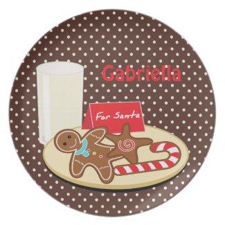 Cookies For Santa Christmas Dish Party Plate