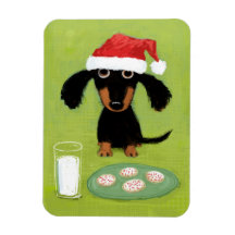 Cookies for Santa Dachshund Vinyl Magnets