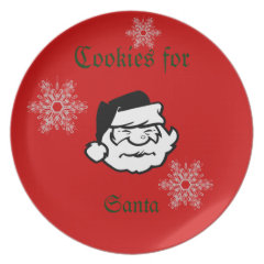 cookies for santa plate