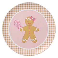 Cookies for Santa Plate - Gingerbread Girl