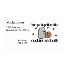 Cookies & Milk Love Business Card Template