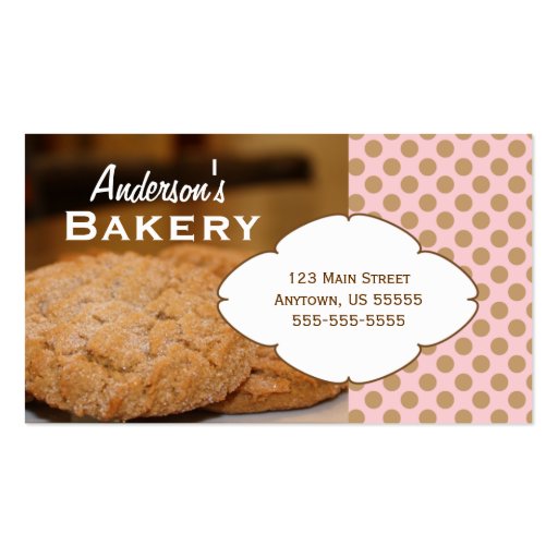 Cookies Photo Bakery Business Card (front side)