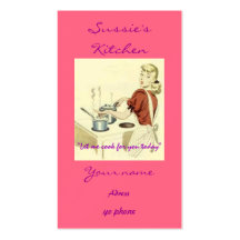 cooking 50's business card template