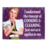 Cooking and Cleaning Post Card