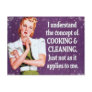 Cooking and Cleaning Post Card