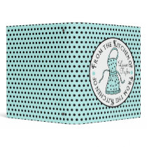 Cooking Apron Polka Dot Recipe Binder
