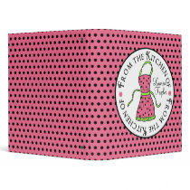 Cooking Apron Polka Dot Recipe Binder