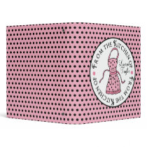 Cooking Apron Polka Dot Recipe Binder