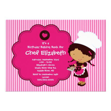 Cooking Baking Birthday Party Invitation
