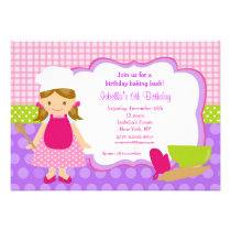 Cooking Baking Birthday Party Invitations invitations