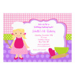 Cooking Baking Birthday Party Invitations