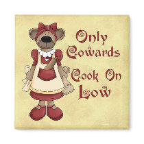 Cooking Cowards magnets by HobbyTees Cooking Cowards magnets