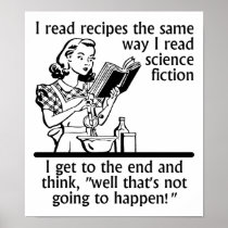 Cooking Fiction Funny Poster posters