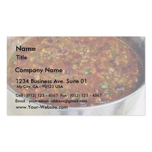Cooking Hot Chili Business Card Template (front side)