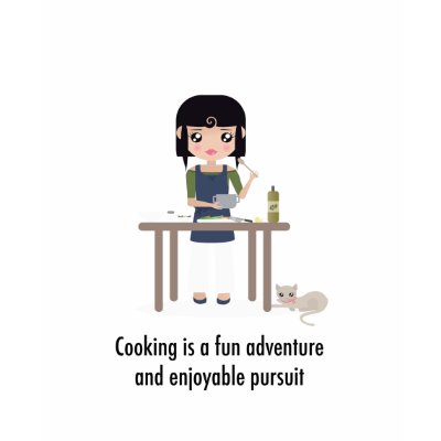Cooking is a fun adventure tshirts by alladither