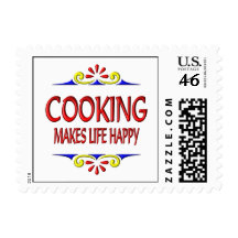Cooking Makes Life Happy Postage