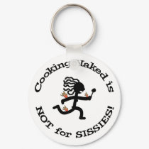 Cooking Naked - Keychain by BlondeAmbition Cooking Naked - Keychain